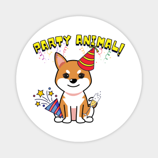 Party Animal - Orange dog Magnet